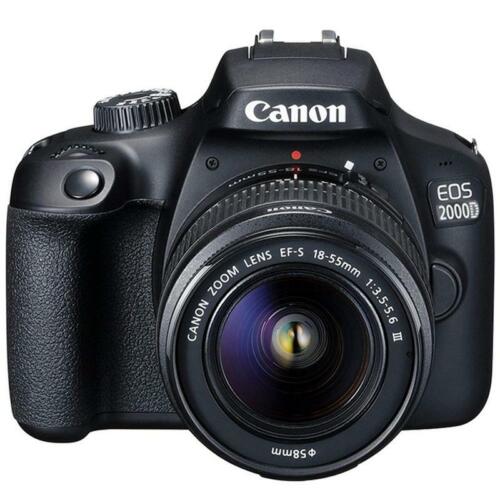 Canon EOS 2000D / Rebel T7 24.1MP CMOS 1080p DSLR Camera + EF-S 18-55mm Lens - Picture 1 of 3