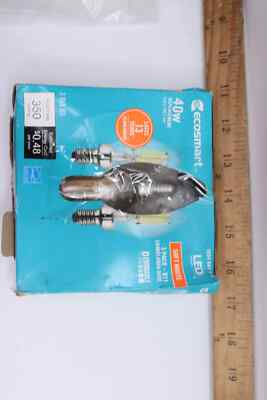 (3-Pk) EcoSmart B11 Candle Dimmable LED Vintage Edison Light Bulb Soft White 