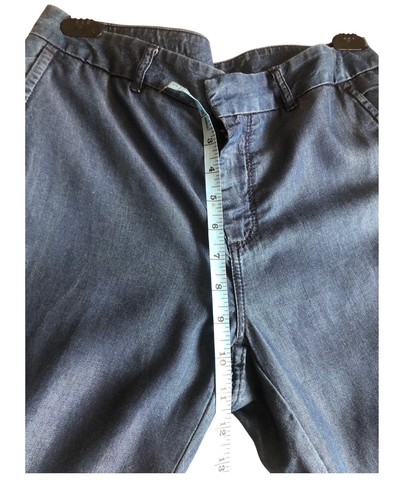 Banana republic pants women blue sz 6P harem tapered casual denim summer trou - Picture 14 of 17