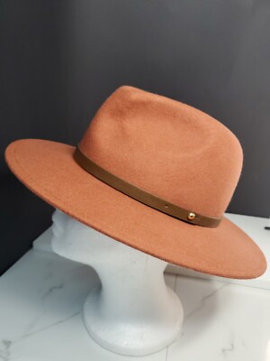 Altard State 100% Wool Brick Brown Hat Brim Sz 14-3-4 New