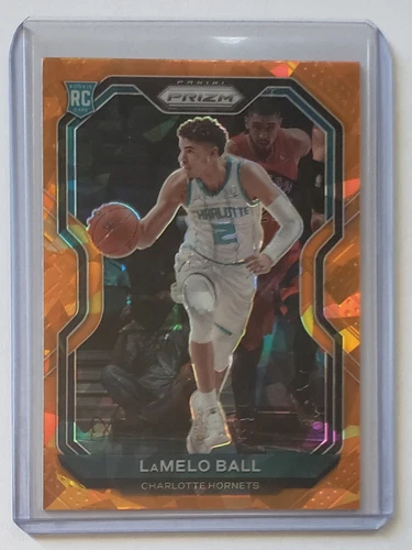 2020-21 Panini Prizm Orange Ice #278 LaMelo Ball RC Charlotte Hornets