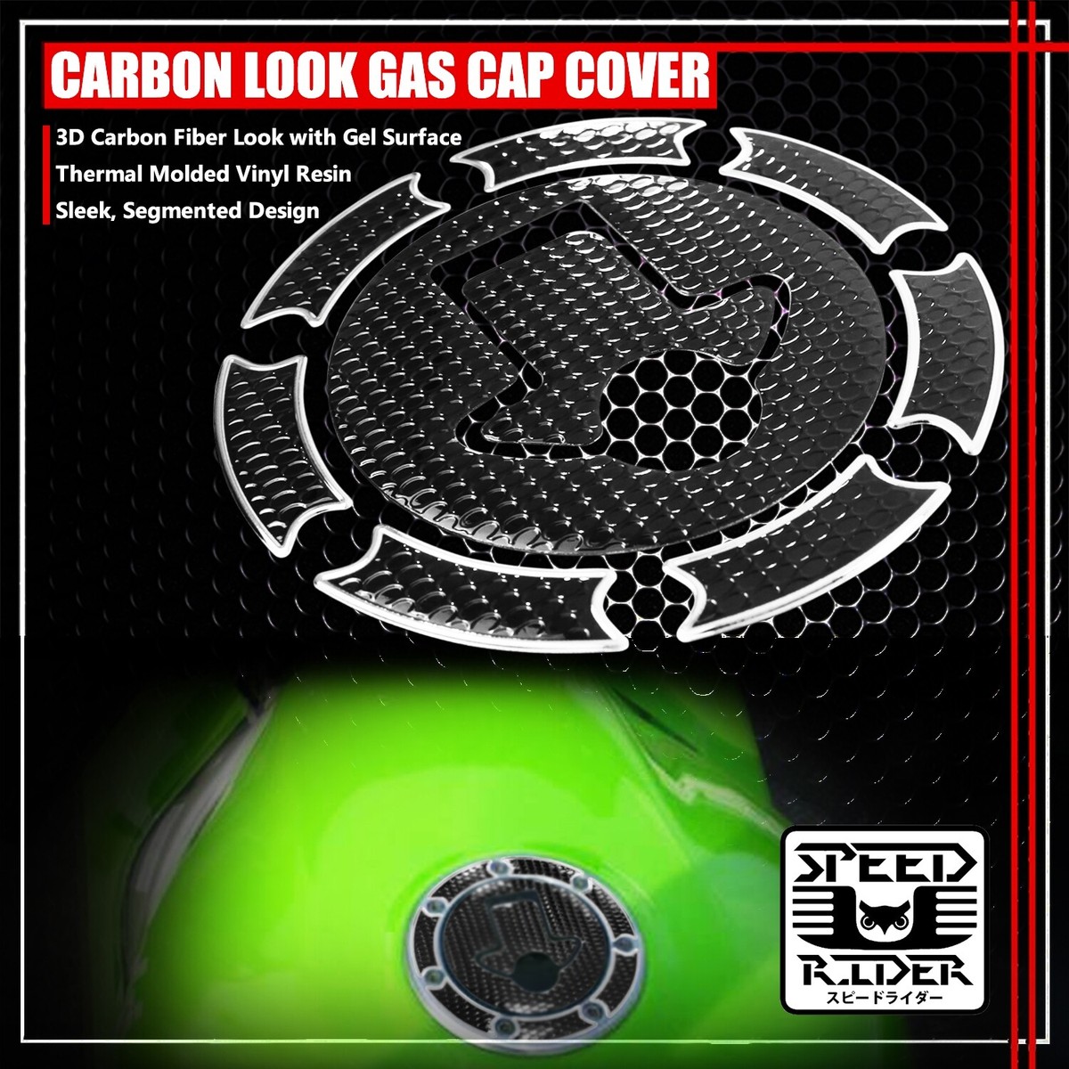 クララ NINJA 500/ZX-6R/7R/-11R PERFORATE BLACK&CHROME SILVER GAS TANK