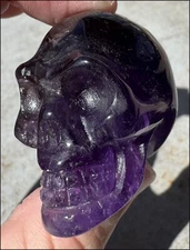 Grape Purple AMETHYST Crystal Skull - Divine Guidance, Meditation support