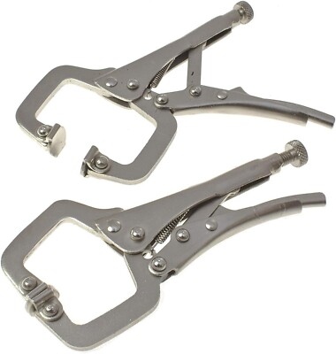 2x VERRIEGELUNG C KLEMMEN MINI VERSTELLBAR GRIFFE MARKTSTAND SCHWEISSEN BLECHARBEITEN
