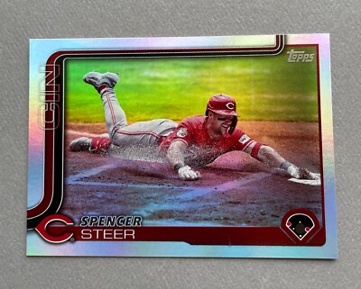 2025 Topps Baseball Spencer Steer Rainbow Floil #37 Cincinnati Reds