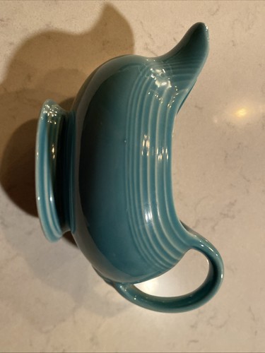 FIESTA GRAVY BOAT/SAUCEBOAT TURQUOISE BLUE FIESTAWARE HLC MINT! - Picture 2 of 5