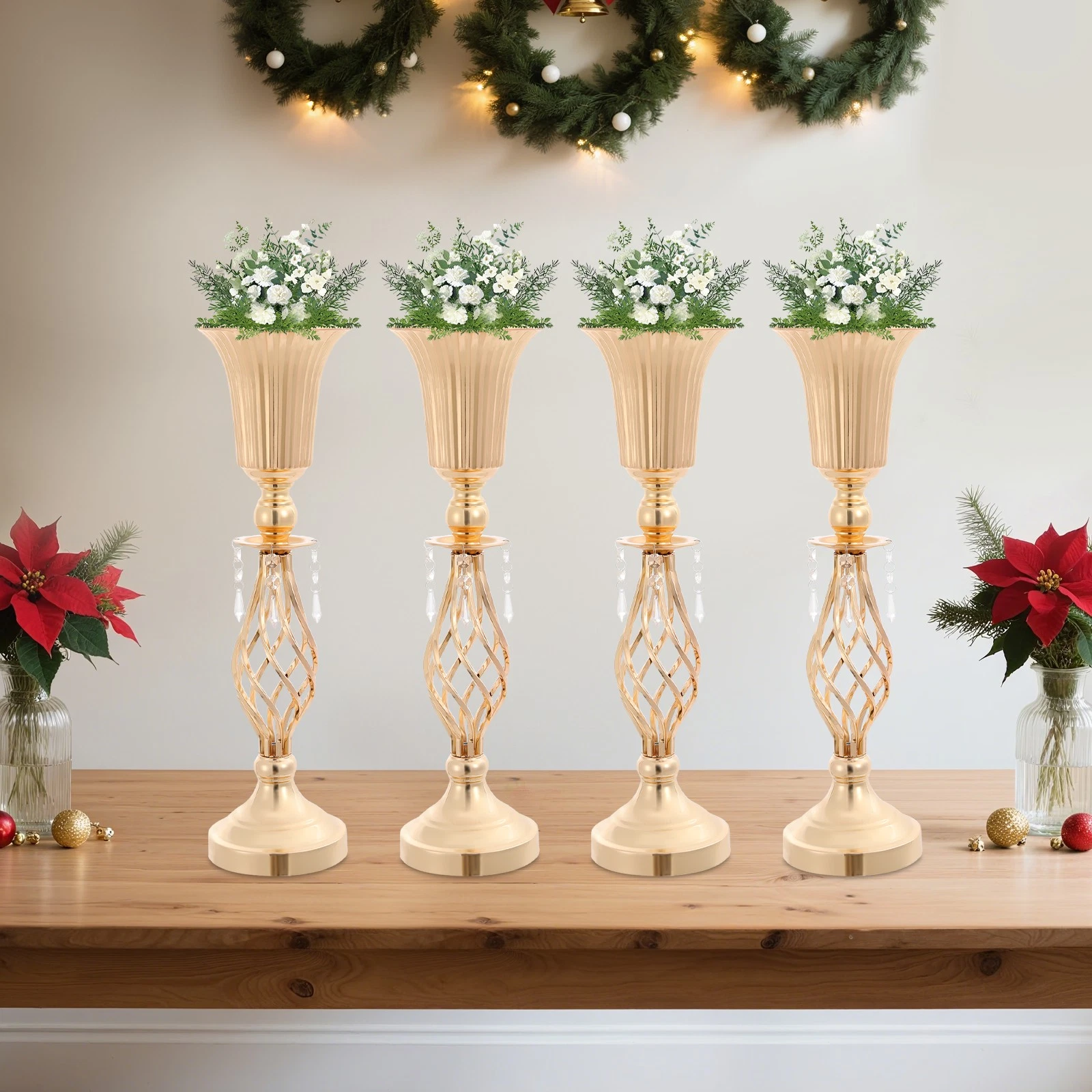 4PCS Floral Vases Floral Decoration Vases Centerpiece For Table Decoration 51cm