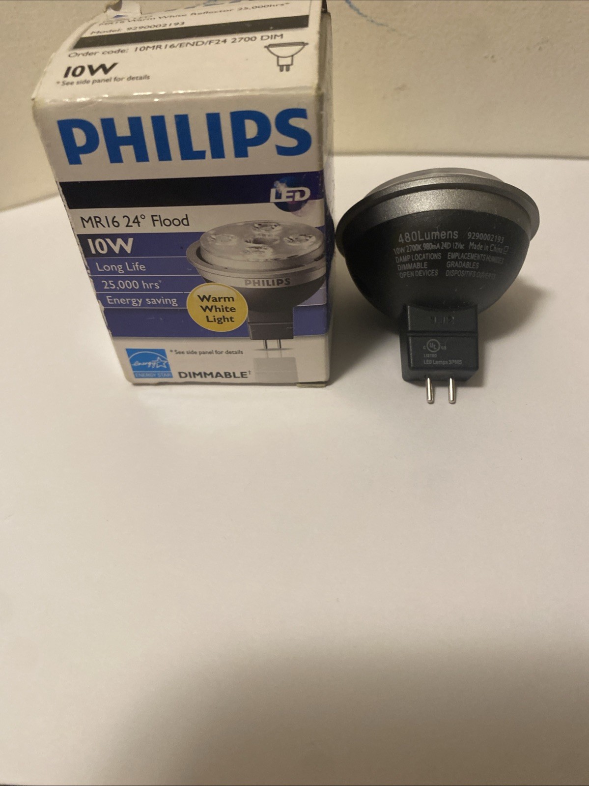 Philips MR16 12V LED Dimmable Flood Light Bulb 9290002193 NEW