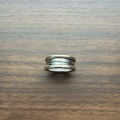BVLGARI Bulgari B.ZERO1   18K White Gold Three Band Ring Size 51 