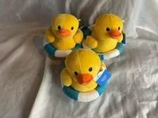 3 Way To Celebrate! Summer Yellow Duck Plush with Floatie Stuffed Animal Lot 6”