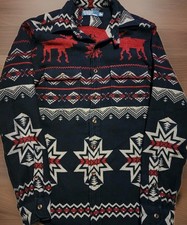 VTG Polo Ralph Lauren Aztec Winter Flannel Button Shirt Mens Medium Southwestern