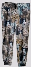 Mens Cats Casual Lounge Pants Funny Faces Staring Kitty Sweatpants Bottoms 2XL