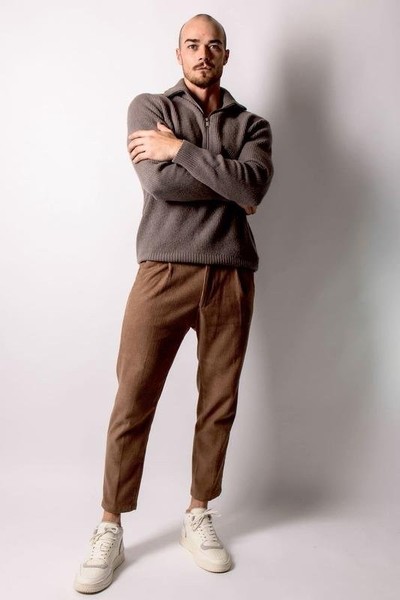 Men DRYKORN Trousers Brown Velvet 34