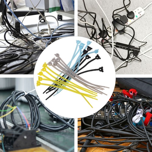 20 Pcs Kabelführungsgürtel Reisen Kabel-Organizer Für Den Schreibtisch - Photo 3/12