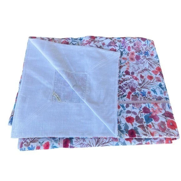 Anthropologie Pepina Floral Tablecloth Online Exclusive Pink Florals Cotton NWT - Image 3 of 4