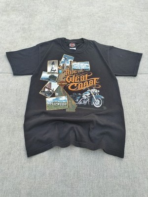 Vintage 2009 Harley-Davidson ''Ride the West Coast'' Biker Tee T-Shirt