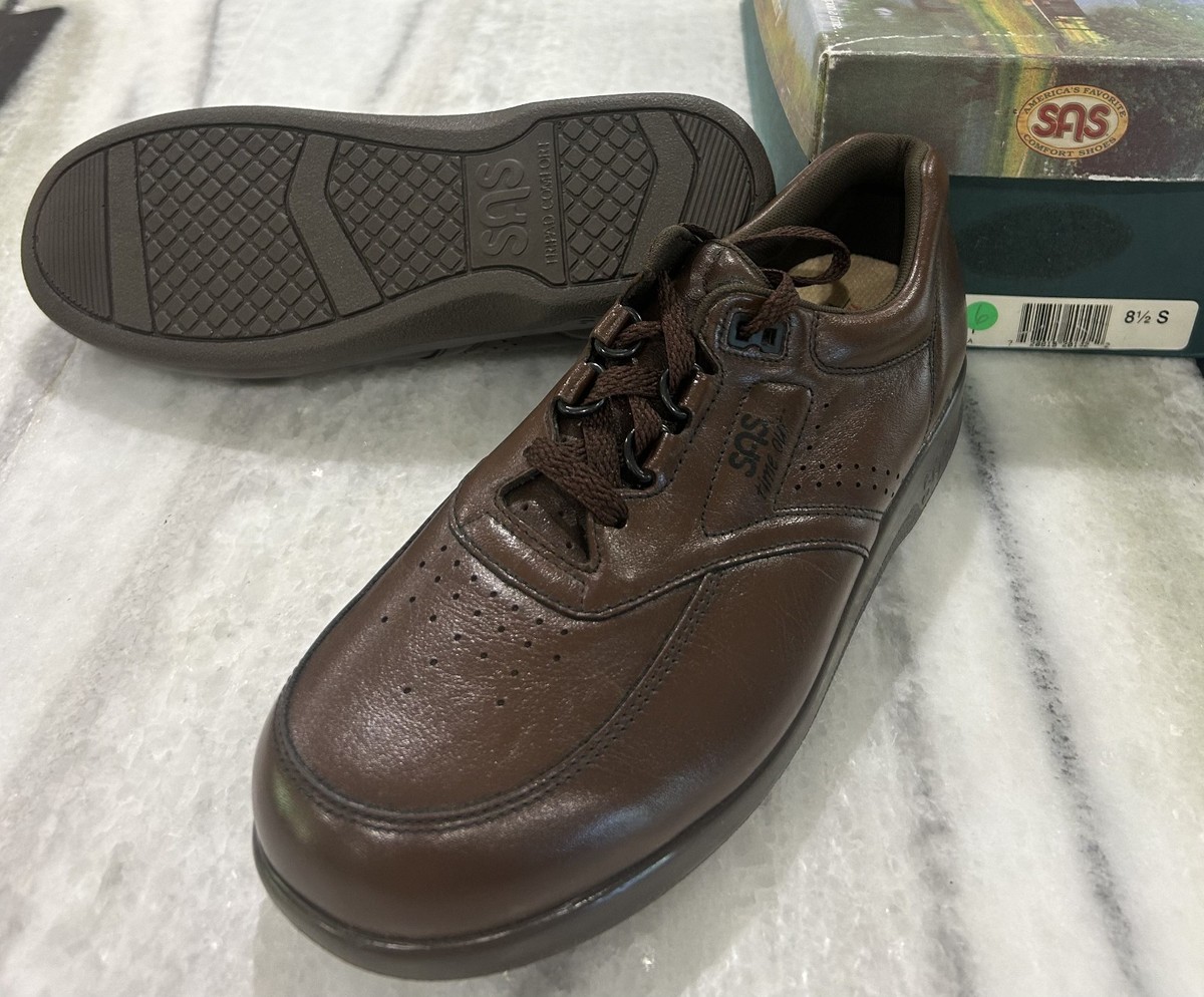 NEW SAS Mens Time Out Leather Walking Shoes, Antique Walnut, 8.5 M SAS Time Out Walking Shoes | Cushioned Leather Support  main image 4