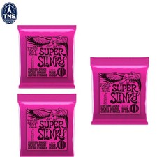 Ernie Ball Super Slinky Electric Guitar Strings 9-42 3 Pack Nickel Coated Bal...
