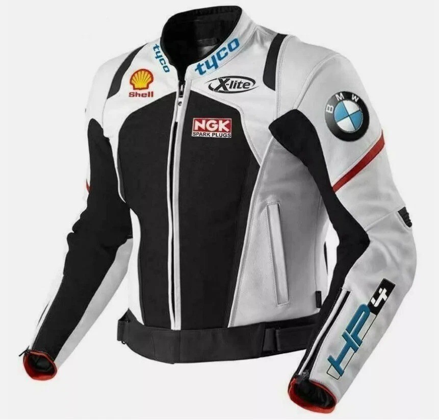 BMW Men's Motorbike Leather Jacket for Racing & Sports Bikers