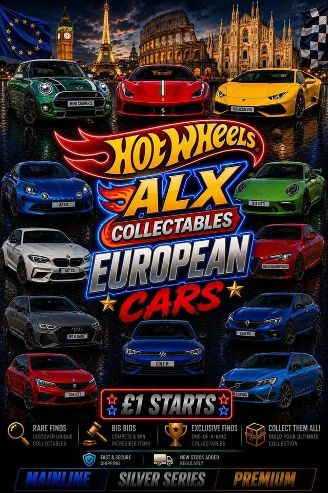 HOT WHEELS EUROPEAN CARS - MAINLINES / SILVER SERIES / PREMIUMS