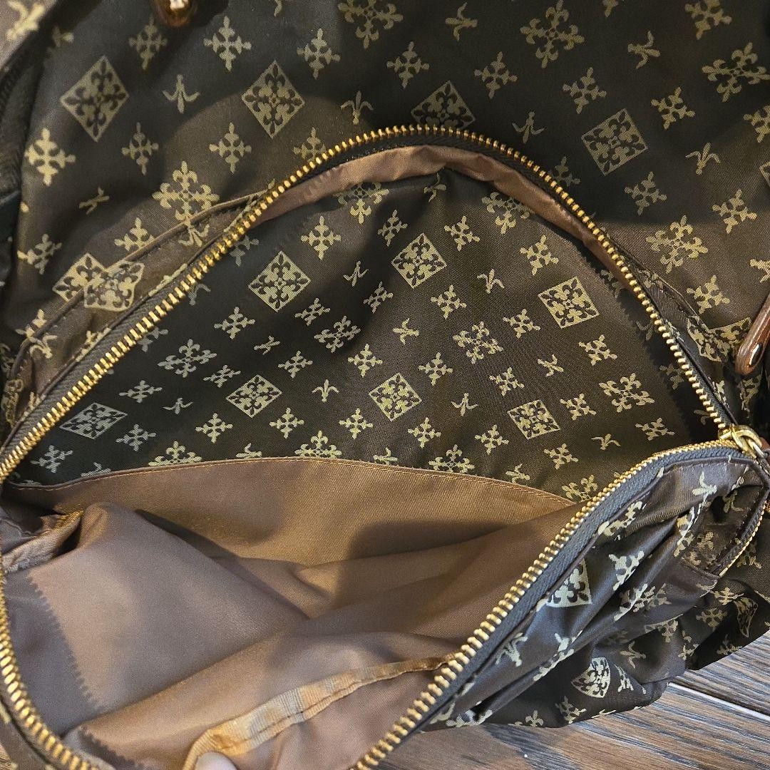 Russet Monogram Pattern Backpack - image 7