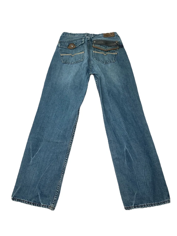 Guess Jeans Straight Leg Stretch Mid Rise Button Front With Pockets Size 14 - Image 2 of 4