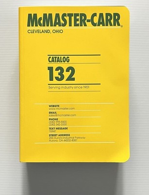 McMaster-Carr Catalog 132 Industrial Supplies PB 2026