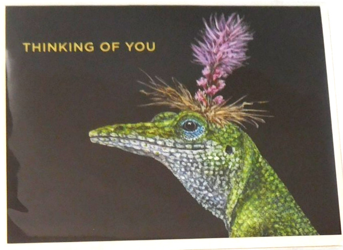 4 x GREETING CARD ~ Hester & Cook ~ Llama Bird Iguana Lizard ~ BLANK INSIDE lot