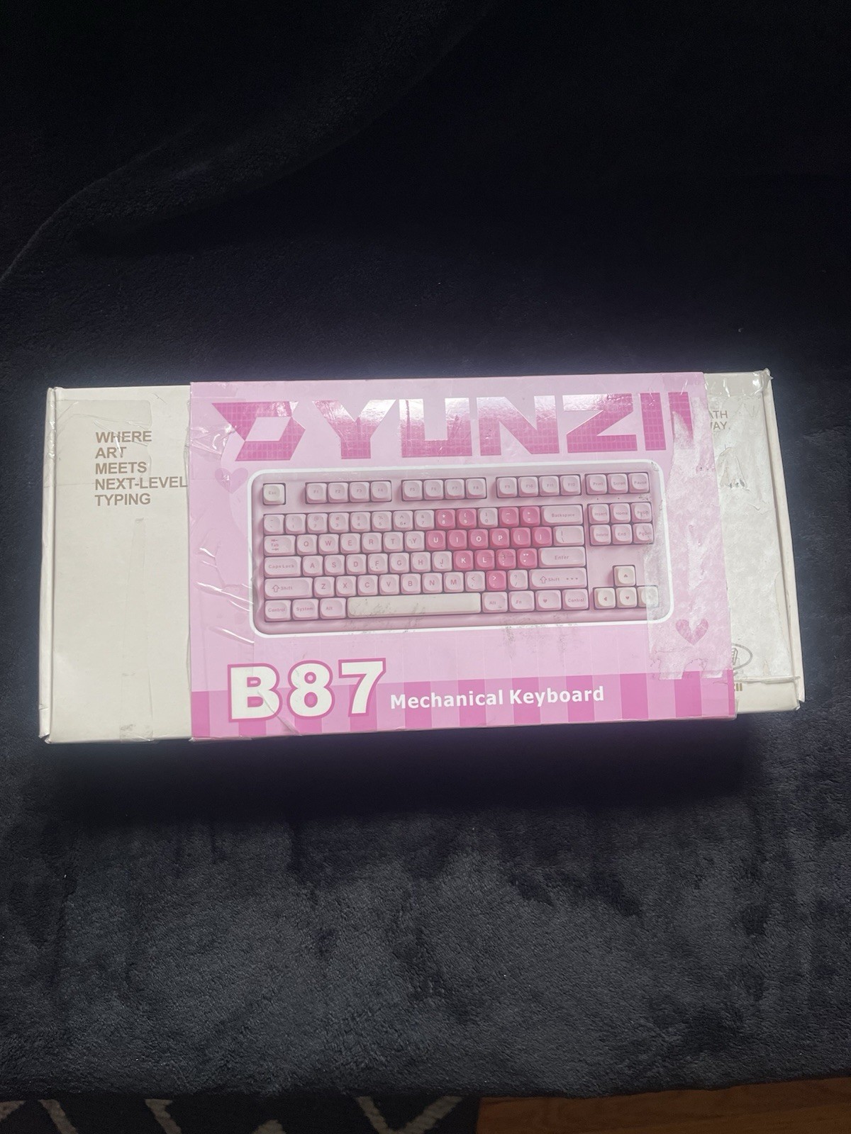YUNZII B87 Wireless Mechanical Keyboard with Milk Switch in Pink - 87-Key Wired BT 2.4G