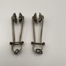 Set Of 2 Antique Victorian Clam-Shell Skirt Lifter Dress Clamps