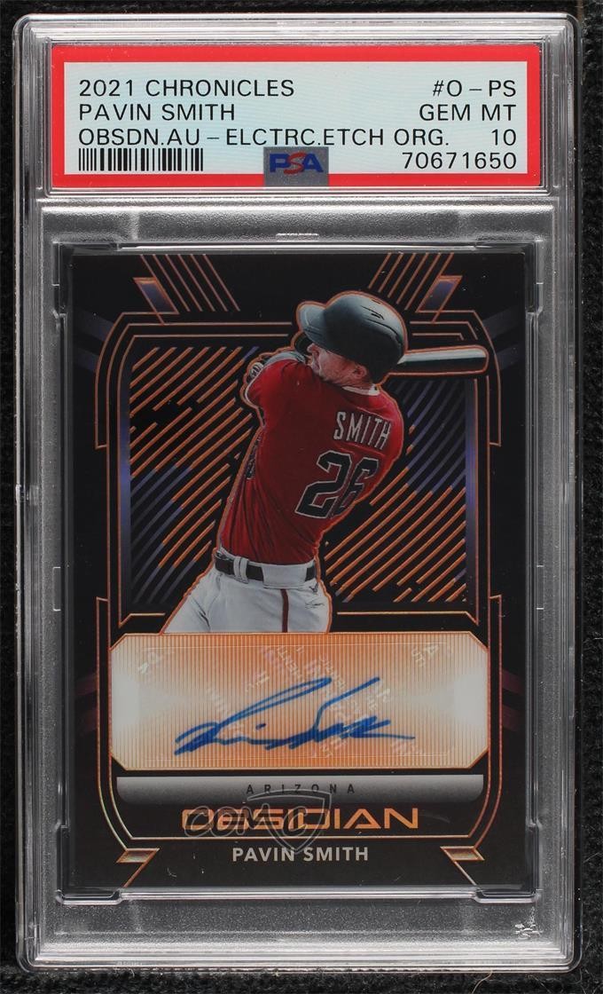 2021 Chronicles Electric Etch Orange 9/75 Pavin Smith PSA 10 Rookie Auto RC 0xl5