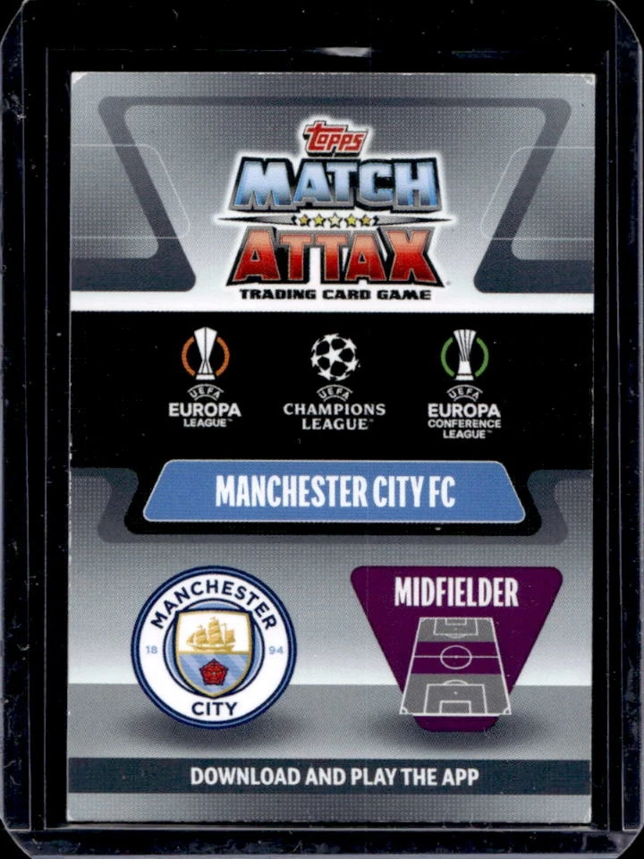 2021 Topps Match Attax Champions & Europa League Kevin De Bruyne #454 Man City - Image 2 of 2