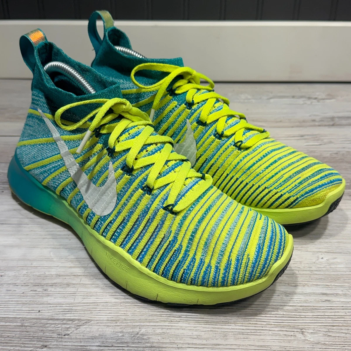 NIKE FREE TRAIN FORCE‎ FLYKNIT TRAINING STYLE 833275 Men\'s Size 10 Nike Free Train Force Flyknit 833275 005 Wolf Grey/Black  main image 2