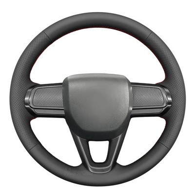 Black Genuine Leather Car Steering Wheel Cover Daihatsu Tanto HIJET Atrai Sambar