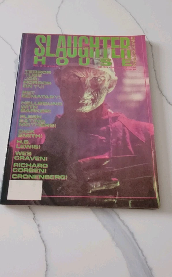 Slaughterhouse Horror Magazines From The '80s 3 -Pack. Great Shape. Jason Etc Foto 2 de 4