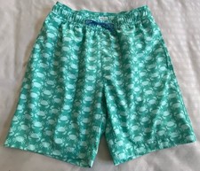 CrewCuts By J. Crew Green Boy's Lined Swim Trunks Board Shorts - Youth size 14