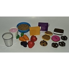 Pretend Play Toy Food Mixed Lot Realistic Milk Cereal Juice Carrot Cookie Berry