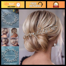"Bridal Rhinestone Hair Vine - Silver Crystal Headband Hair Accessories for Wome
