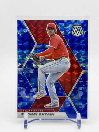 📈⚾️🔥2021 Panini Mosaic Blue Camo Mosaic Prizm Shohei Ohtani #179 Angels