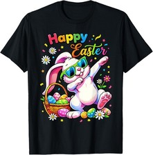 Kids Easter Shirt Bunny Egg Hunt Graphic Tee Boys Girls Holiday Gift