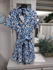 Kate Spade Peacock Vase Floral Shirt Dress Blue White Size XL NWT
