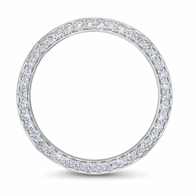 3CT PAVE BEAD SET 18K WHITE NATURAL DIAMOND BEZEL FOR ROLEX DATEJUST 41MM 126300