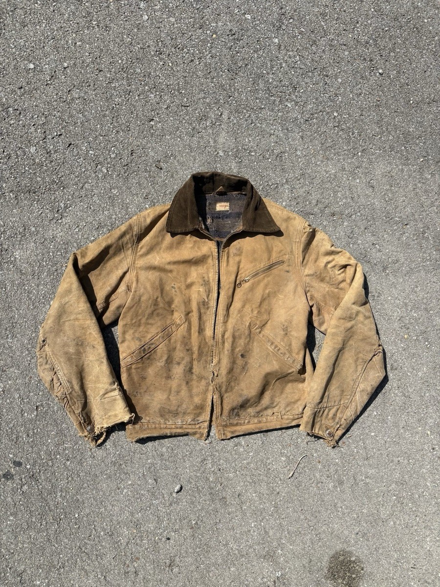 ジャケット・アウター 50's HERCULES Two-tone wool jacket Hercules 1950s Canvas Detroit True Vintage Work Jacket Wool Lining