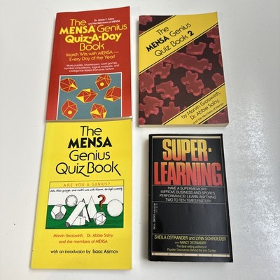 Mensa Quiz Book Lot Of 3  & Super Learning 