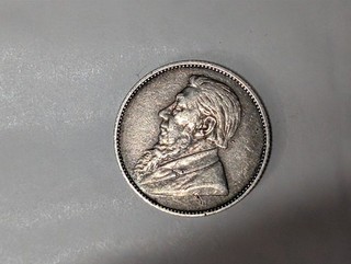 1894 South Africa silver one shilling : 5.6g