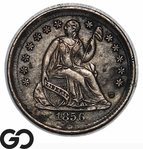 1856 Seated Liberty Half Dime, Choice XF++ Scarcer Collector Type