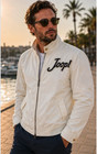 Joop! Herren Blouson Jacke 50 / L Collegejacke Sommer Y2K Vintage Retro beige