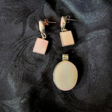 Sterling Silver 925 Pink Rose Quartz Pendant ...