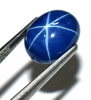 Huge Natural Blue Star Sapphire 10 Ct+ Certified Oval Cabochon Loose Gemstone