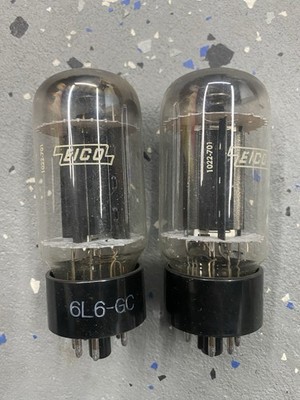 EICO 6L6GC - Matched Pair - Black Plates - Test New-made in Japan